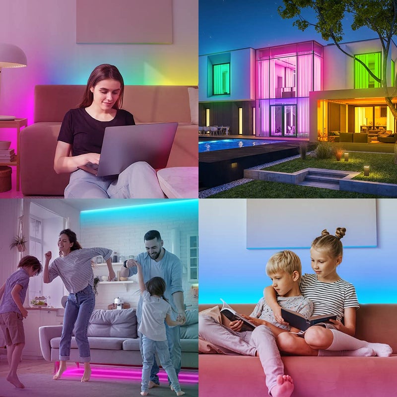 BTF-LIGHTING WS2812B IC RGB 5050SMD Pure Gold Individual Addressable LED Strip 3.28FT 100LED 100Pixel/m Flexible Full Color IP30 DC5V for DIY Chasing Color Project(No Adapter or Controller) - Image 4